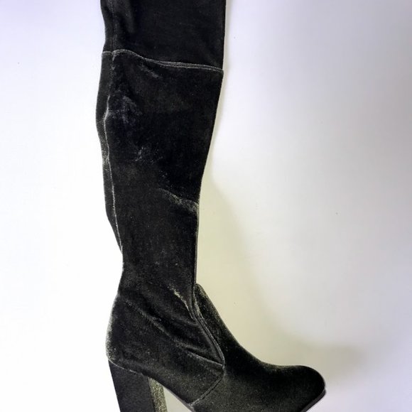 Yoki Over the Knee Velvet boots - Picture 4 of 8